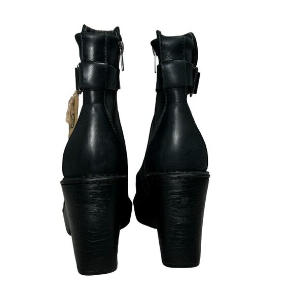 BORN Hailey Platform Ankle Boots Black Leather size 9.5 M NEW - Picture 6 of 7